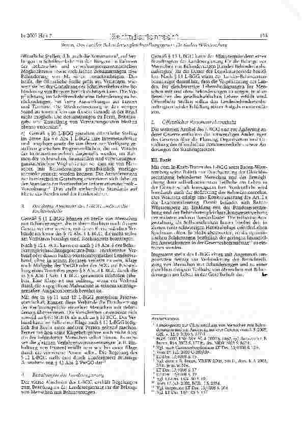 Vorschauseite 3: Das Landes-Behindertengleichstellungsgesetz für Baden-Württemberg