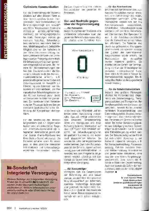 Vorschauseite 3: Alle Beteiligten profitierenErfahrungen mit der Integrierten Versorgung in der Hüftund Knieendoprothetik
