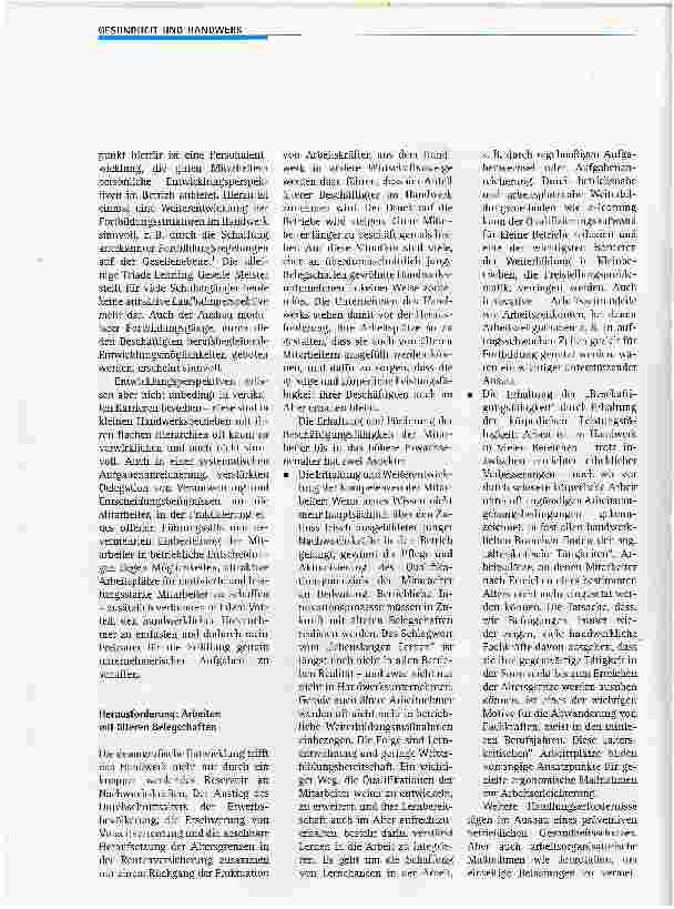 Vorschauseite 3: Demografischer Wandel als besondere Herausforderungfür das Handwerk
