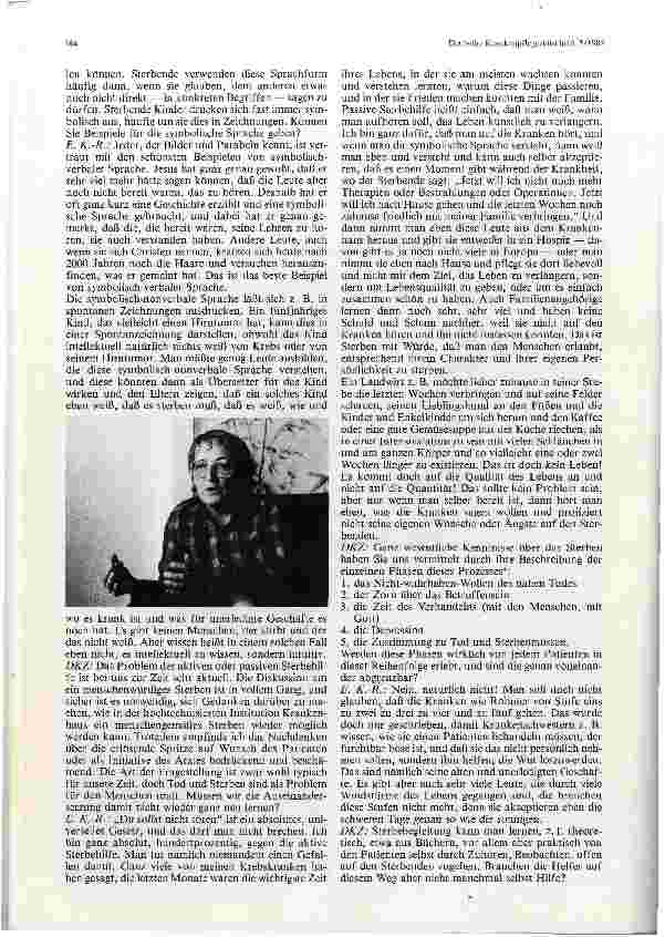 Vorschauseite 3: Interview mit Dr. Elisabeth Kübler-Ross