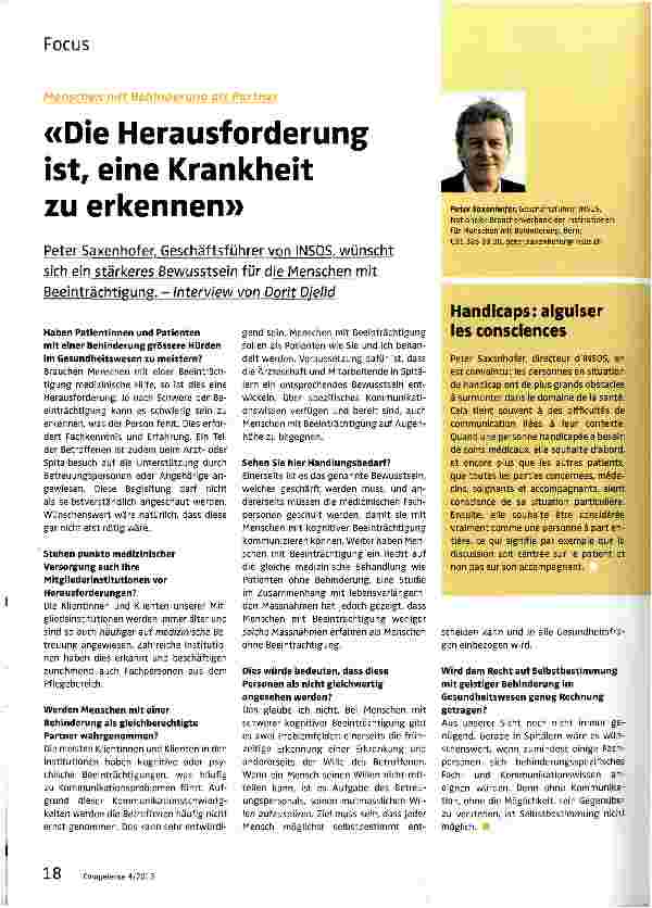 Vorschauseite 1: Die Herausforderung ist, eine Krankheit zu erkennen