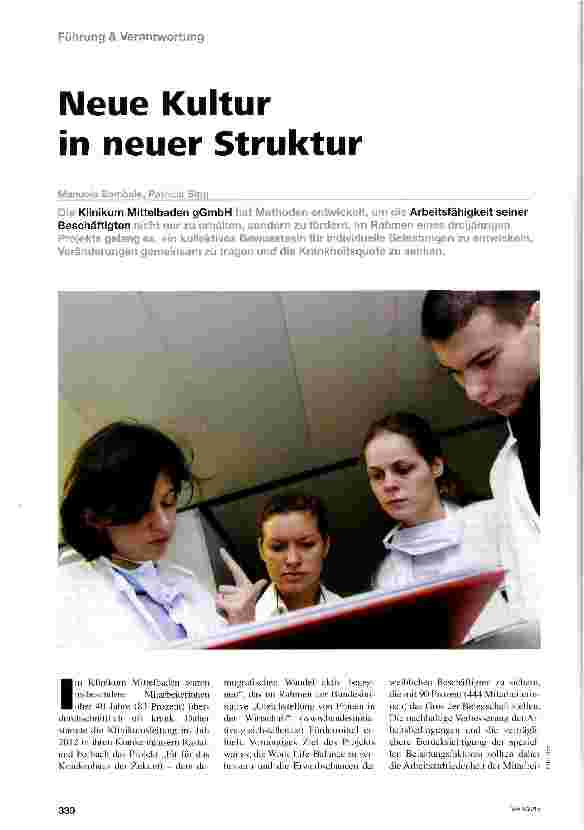 Vorschauseite 1: Neue Kultur in neuer Struktur