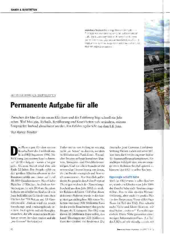 Vorschauseite 1: Permanente Aufgabe für alle