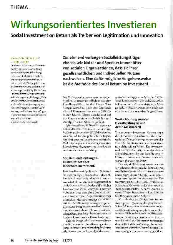 Vorschauseite 1: Wirkungsorientiertes Investieren