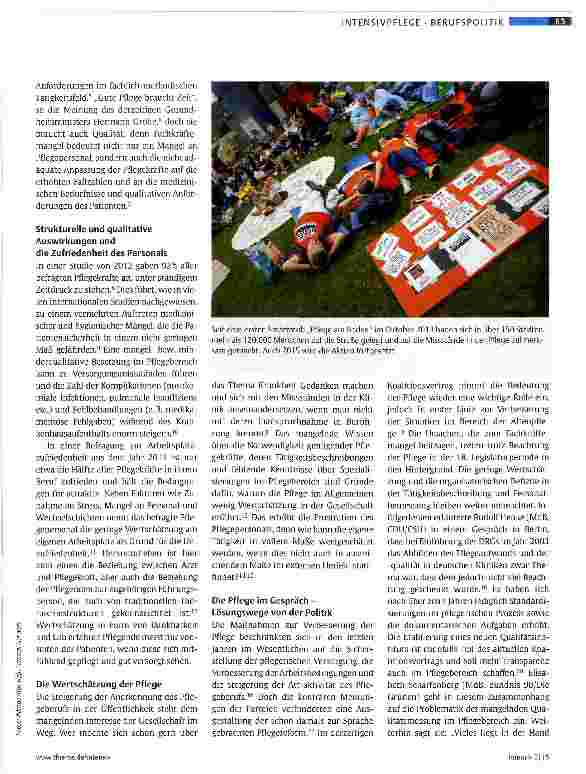 Vorschauseite 2: Die Pflege braucht Pflege
