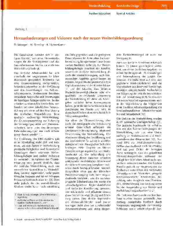 Vorschauseite 1: Herausforderungen und Visionen nach der neuen Weiterbildungsordnung