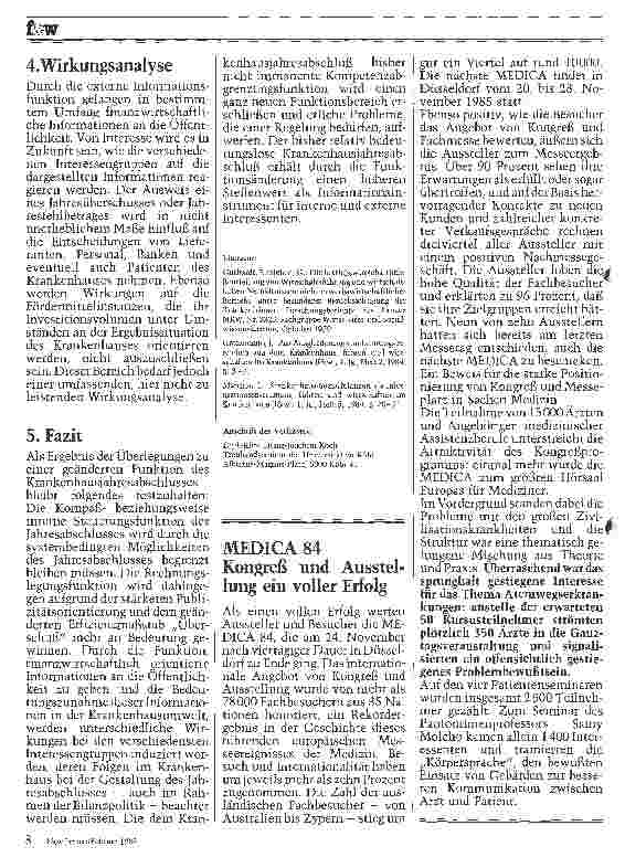 Vorschauseite 4: Der Jahresabschluß im Krankenhaus Gedanken zu einer geänderten Funktion und Bedeutung