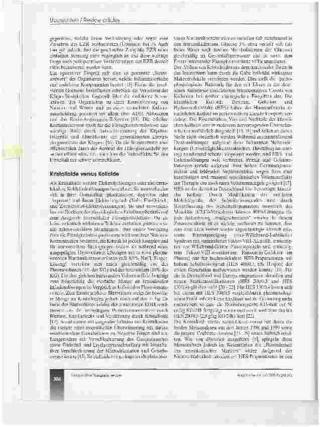 Vorschauseite 4: Perioperative Flüssigkeitstherapie:Grundlagen - Kontroversen - Konzepte* (CME 7/8/05)