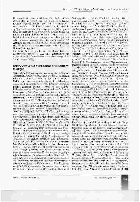 Vorschauseite 5: Perioperative Flüssigkeitstherapie:Grundlagen - Kontroversen - Konzepte* (CME 7/8/05)