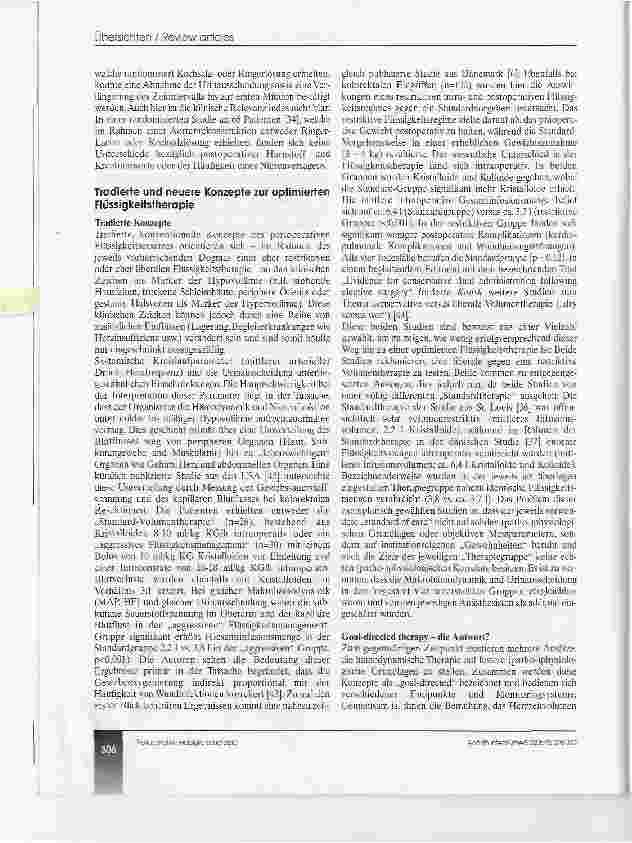 Vorschauseite 6: Perioperative Flüssigkeitstherapie:Grundlagen - Kontroversen - Konzepte* (CME 7/8/05)