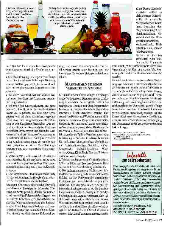 Vorschauseite 2: Macht sauer lustig oder eher krank? Maßnahmen bei Vermutung von Azidose