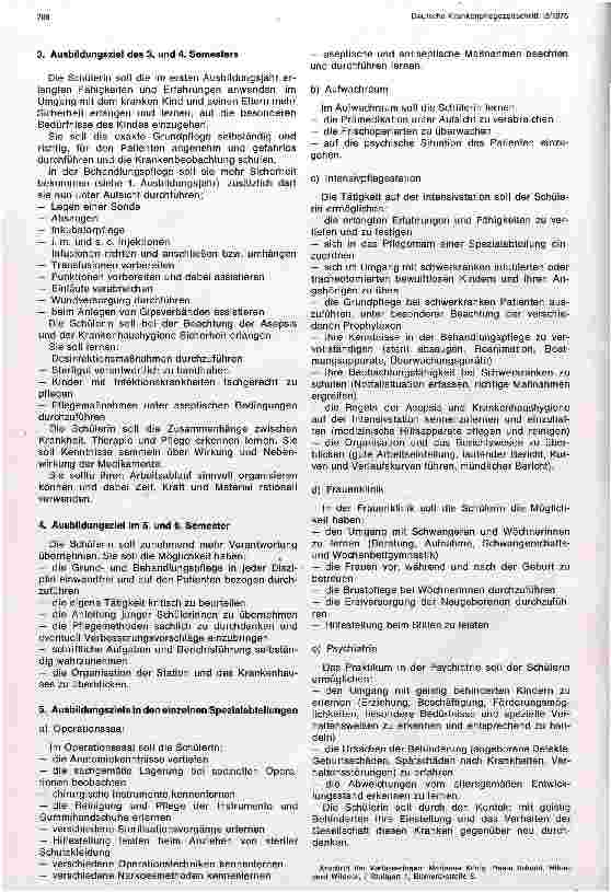Vorschauseite 2: Ausbildungsziele in der Kinderkrankenpflege
