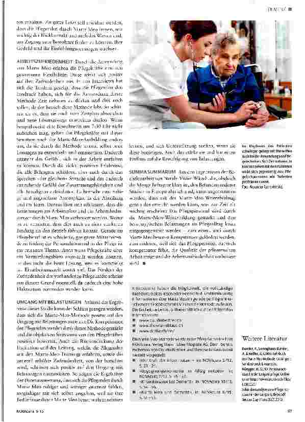 Vorschauseite 2: Pflegekompetenzen und Arbeitszufriedenheit verbessern mit Marte Meo
