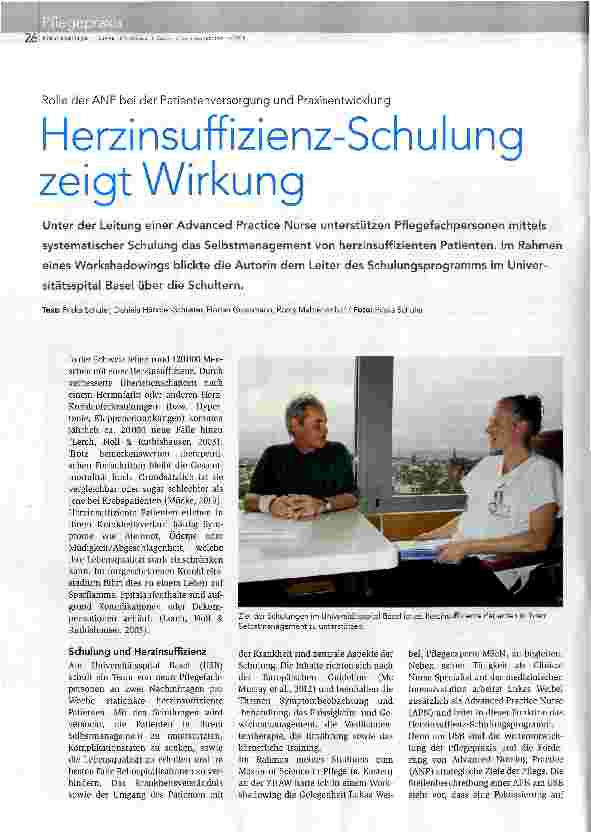 Vorschauseite 1: Herzinsuffizienz-Schulung zeigt Wirkung