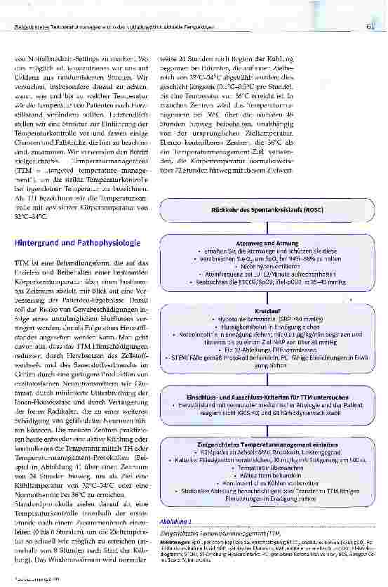 Vorschauseite 2: Zielgerichtetes Temperaturmanagement in der Notfallmedizin: aktuelle Perspektiven