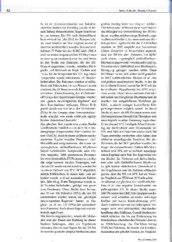 Vorschauseite 3: Zielgerichtetes Temperaturmanagement in der Notfallmedizin: aktuelle Perspektiven