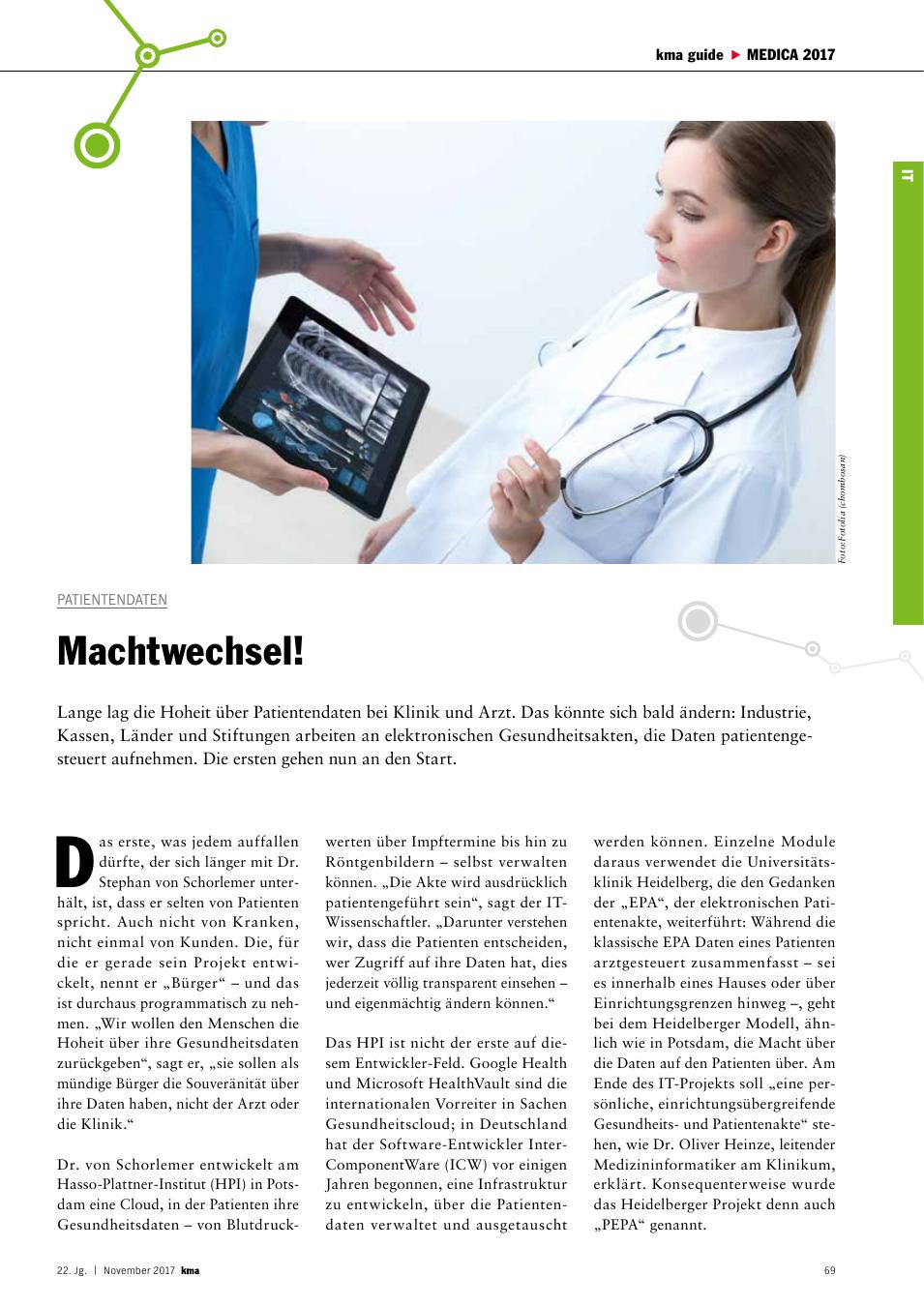 Vorschauseite 1: Patientendaten: Machtwechsel!