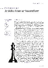 Vorschauseite 1: Jobkiller Krankenhausreform
