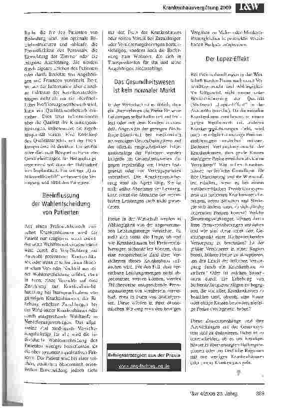 Vorschauseite 4: Wettbewerb ist kein SelbstzweckFür den Übergang sind Festpreise ein notwendiges Instrument
