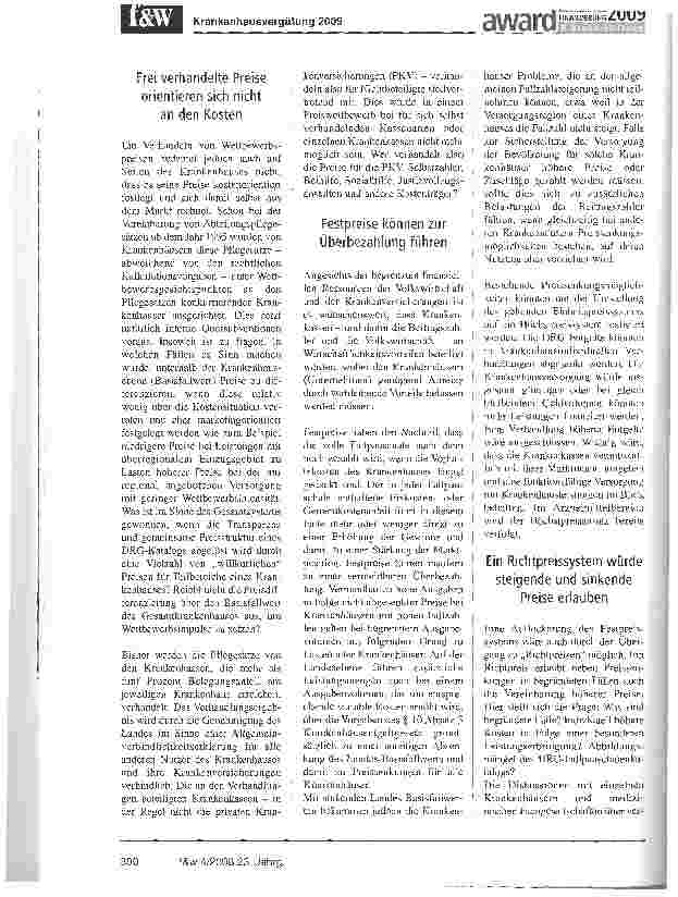 Vorschauseite 5: Wettbewerb ist kein SelbstzweckFür den Übergang sind Festpreise ein notwendiges Instrument