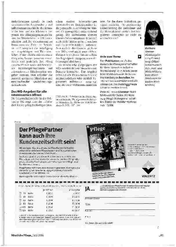 Vorschauseite 4: Bewohner sehen die WG nicht als Übergangslösung
