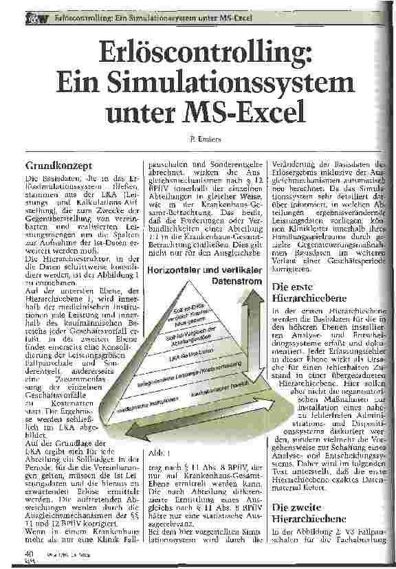 Vorschauseite 1: Erlöskontrolling: Ein Simulationssystem unter MS-Excel