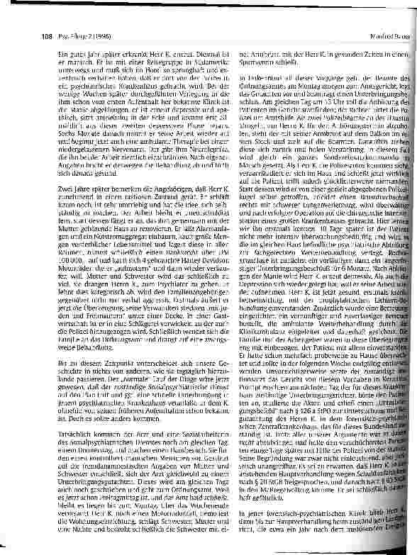 Vorschauseite 2: Von der Schwierigkeit der Gemeindepsychiatrie mit sogenannten forensischen Patienten
