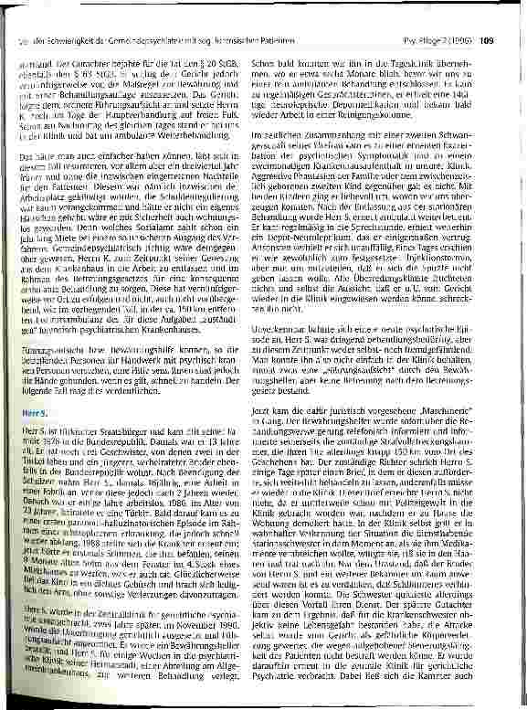 Vorschauseite 3: Von der Schwierigkeit der Gemeindepsychiatrie mit sogenannten forensischen Patienten