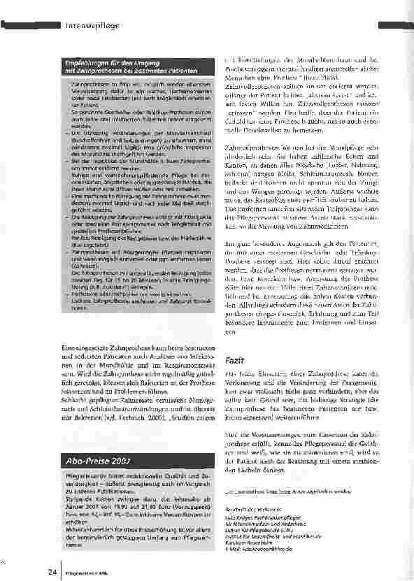 Vorschauseite 5: Zahnprothesen - Richtiger Umgang mit den Dritten