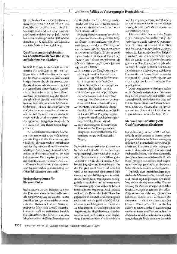 Vorschauseite 4: Aus-, Fortund Weiterbildung in der Palliativ Versorgung