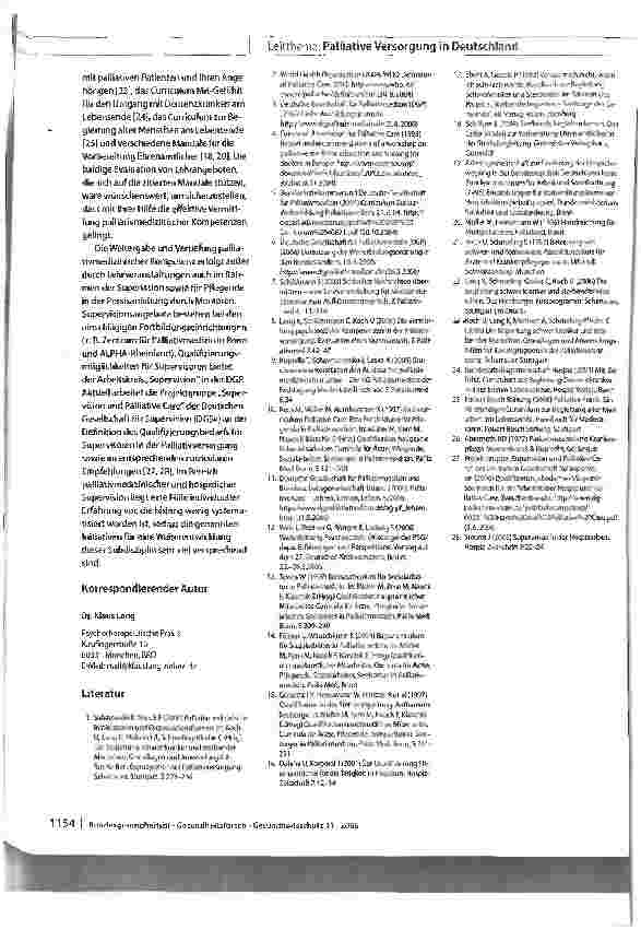 Vorschauseite 6: Aus-, Fortund Weiterbildung in der Palliativ Versorgung