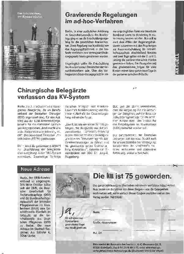 Vorschauseite 3: GESUNDHEITSREFORM: Der Widerstand wächst