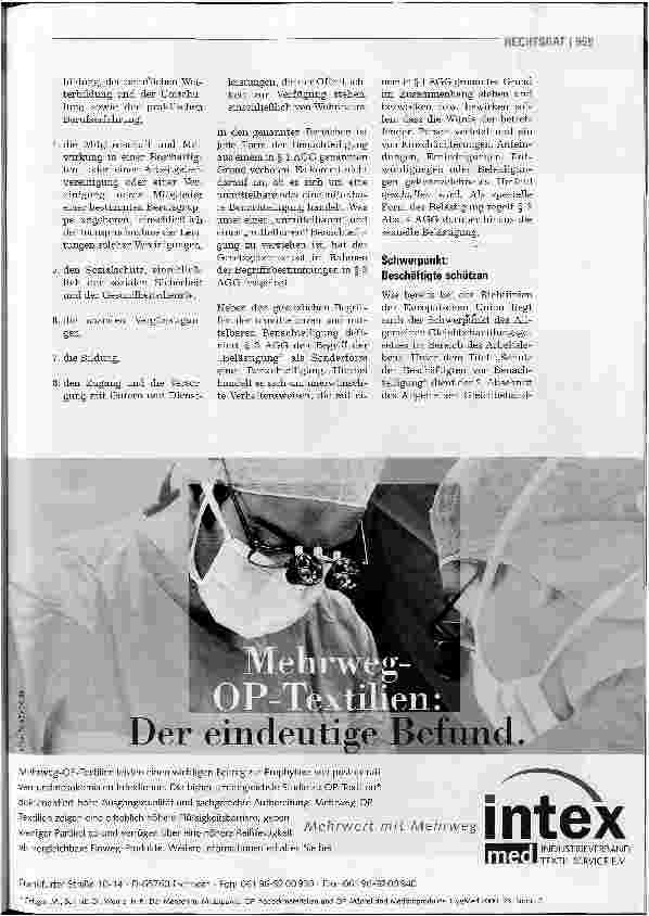 Vorschauseite 2: Pflege nicht gleichwertig - Umsetzung europäischer Richtlinien zur Gleichbehandlung