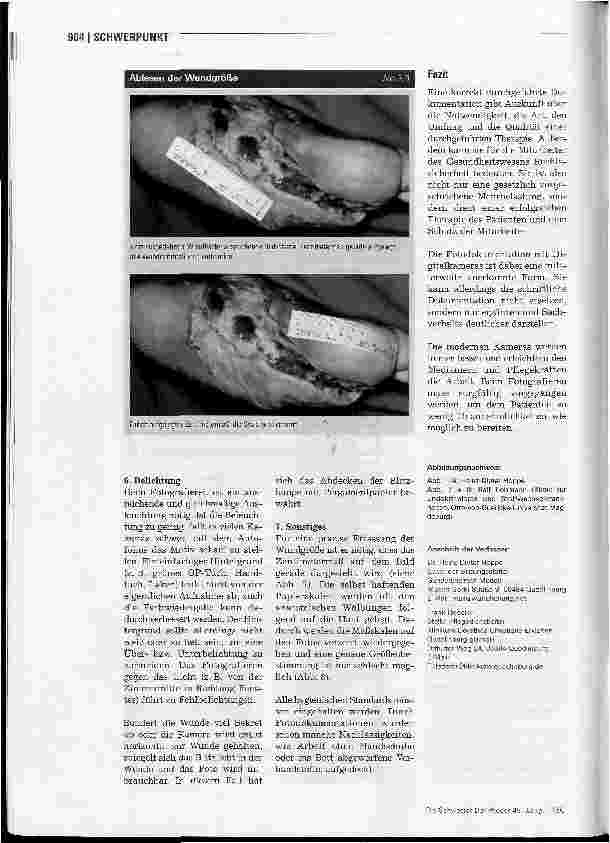 Vorschauseite 5: Wund-Foto-Dokumentation - Was nicht dokumentiert wurde, gilt als nicht erbracht