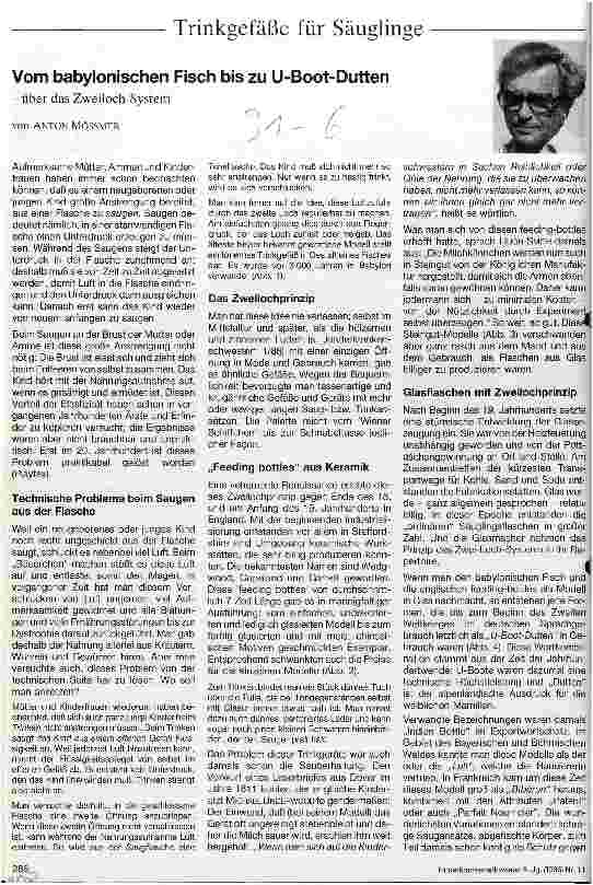 Vorschauseite 1: Vom babylonischen Fisch bis zu U-Boot-Dutten - über das Zweiloch-System