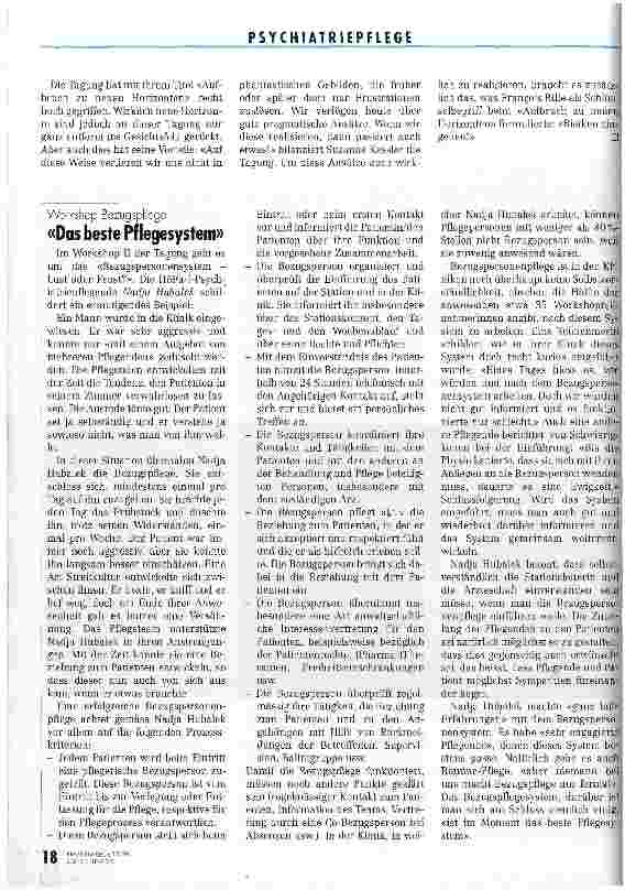 Vorschauseite 4: Aus dem Schatten der Medizin heraustreten Tagung neue Horizonte in der psychiatrischen Pflege
