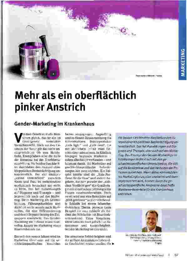 Vorschauseite 1: Mehr als ein oberflächlich pinker Anstrich