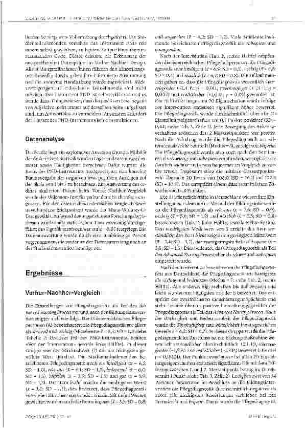 Vorschauseite 5: Die Einstellung deutschsprachiger Pflegefachpersonen gegenüber dem «Advanced Nursing Process» vor und nach einer Bildungsintervention