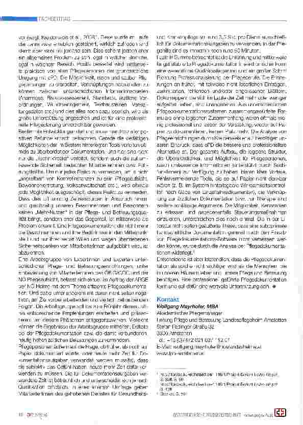 Vorschauseite 3: Pflegedokumentation-Umstellung von Papier auf EDV
