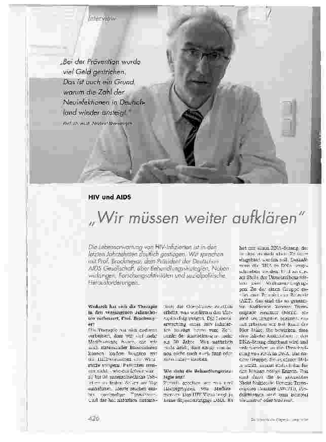 Vorschauseite 1: HIV und AIDS Wir müssen weiter aufklären