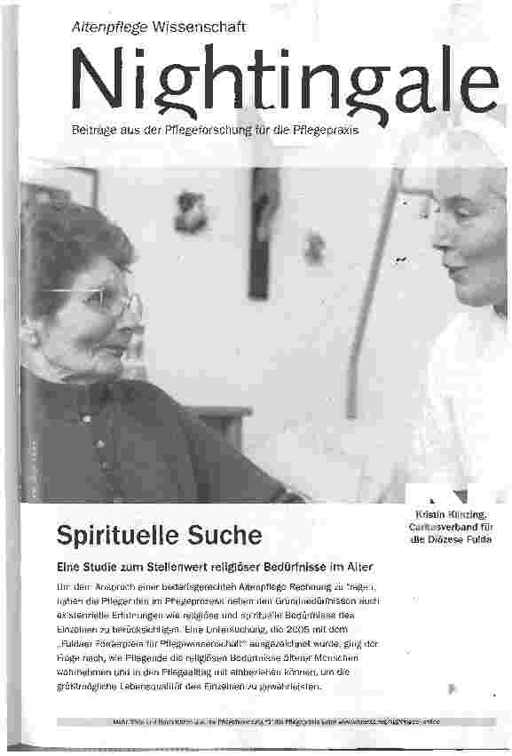 Vorschauseite 1: NightingaleBeiträge aus der Pflegeforschung für die Pflegepraxis