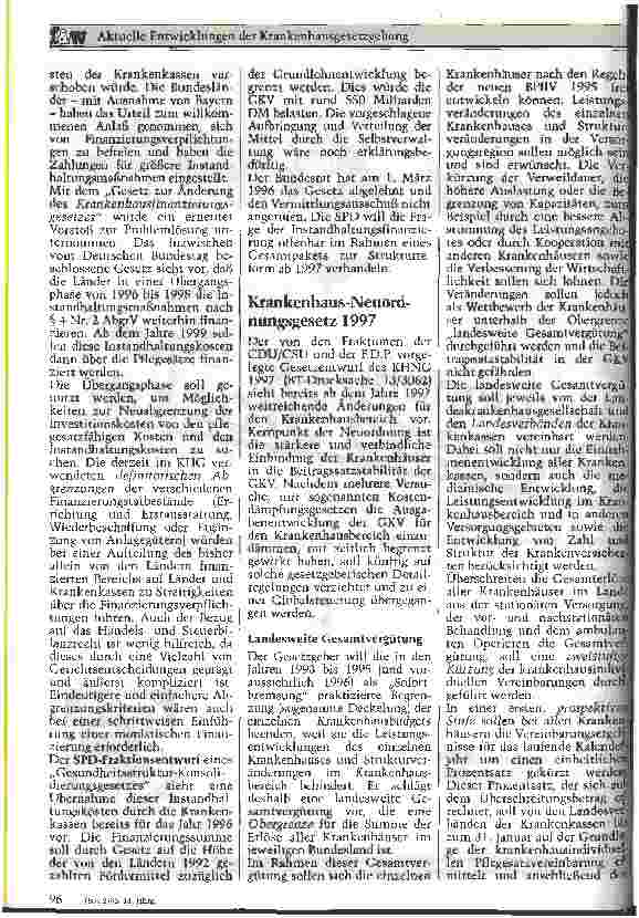 Vorschauseite 3: Aktuelle Entwicklungen der Krankenhausgesetzgebung