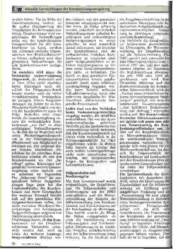 Vorschauseite 5: Aktuelle Entwicklungen der Krankenhausgesetzgebung