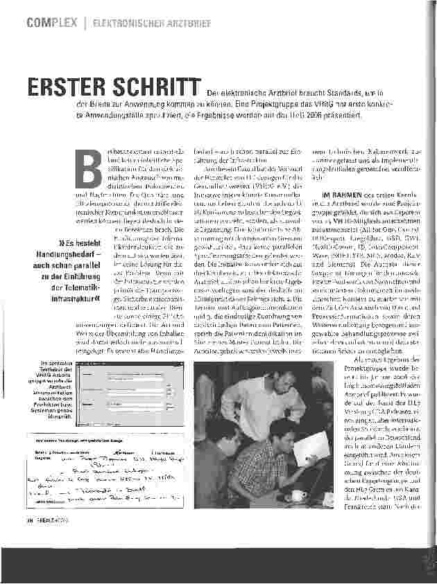 Vorschauseite 1: ELEKTRONISCHER ARZTBRIEF - ERSTER SCHRITT