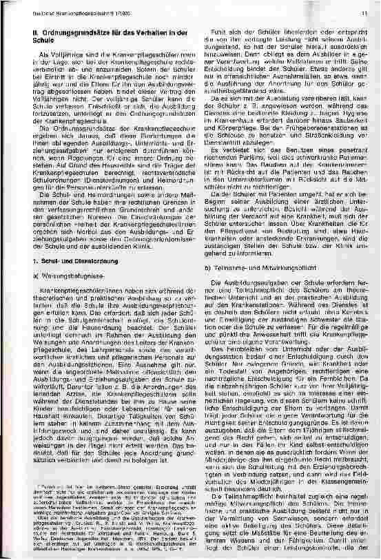 Vorschauseite 2: Die rechtlichen Auswirkungen des Gesetzes zur Neuregelung des Volljährigkeitsalters auf die Krankenpflegeschulen