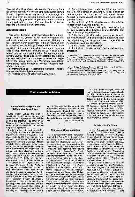 Vorschauseite 3: Schadet vieles Fernsehen den Augen?