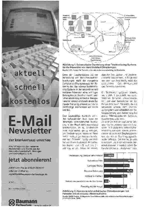 Vorschauseite 3: Patientennah und präventiv Telemedizin senkt stationärePatientenzahlen in der Kardiologie