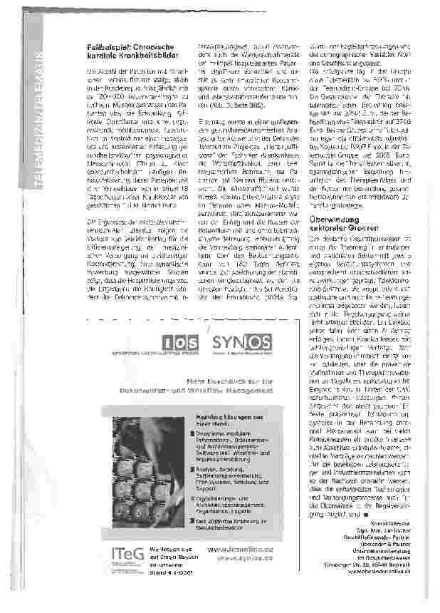 Vorschauseite 5: Patientennah und präventiv Telemedizin senkt stationärePatientenzahlen in der Kardiologie