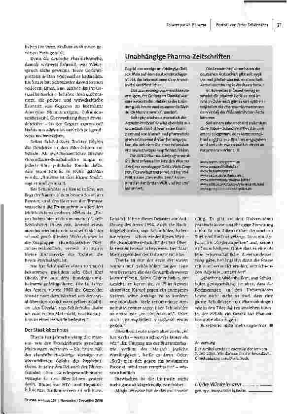 Vorschauseite 3: Der Unnachgiebige - Peter Schönhöfer im Porträt