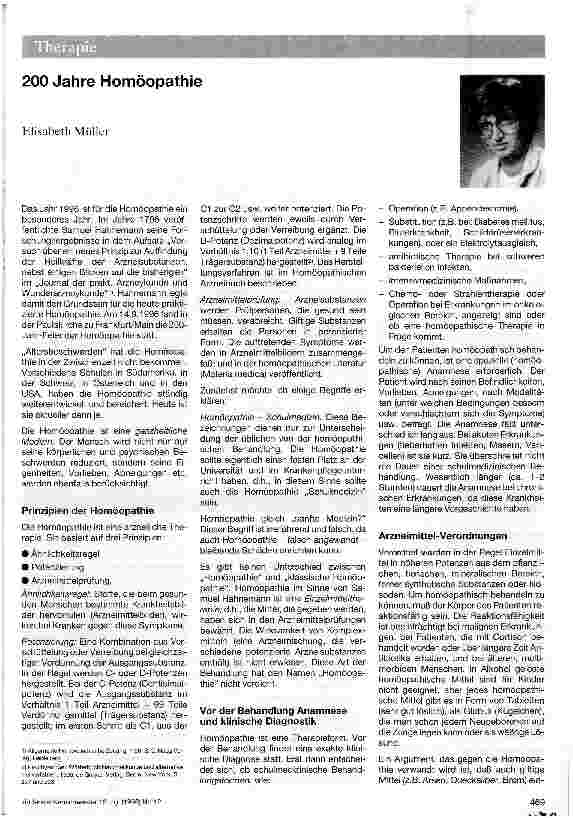 Vorschauseite 1: 200 Jahre Homöopathie